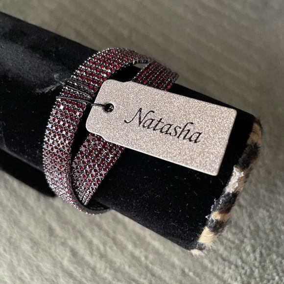 Women’s bracelet ,Natasha Couture Red Sparkling Bracelet - Picture 8 of 13